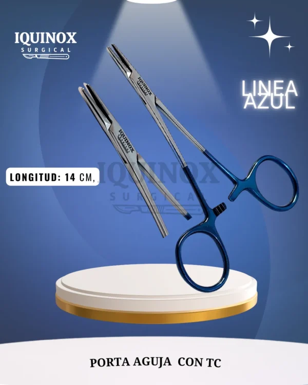 Porta Aguja 14 cm con TC / Blue