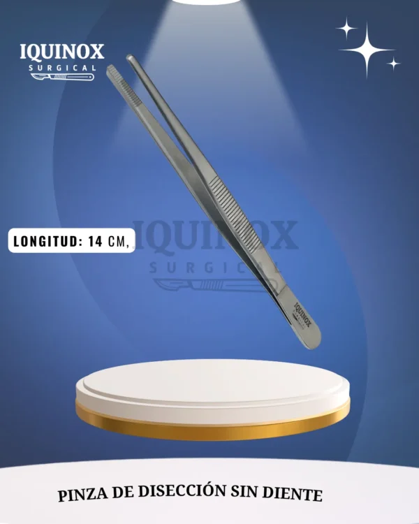 Pinza de disección sin dientes 14 cm