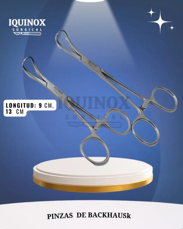 Pinza de Backhausk 9 cm, 13 cm