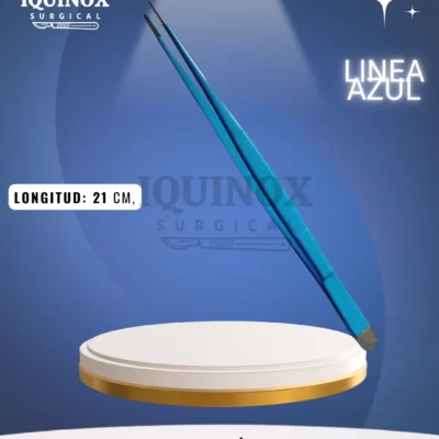 Pinza de disección sin dientes 21 cm / Blue