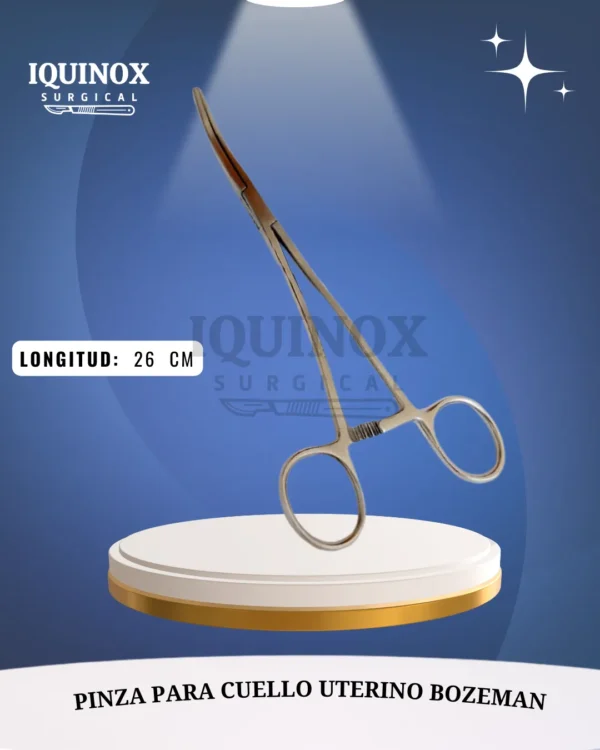 Pinza para cuello uterino Bozeman 26 cm