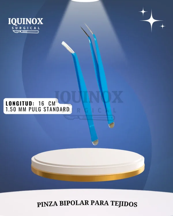 Pinza Bipolar para tejidos 16 cm 1.5 mm
