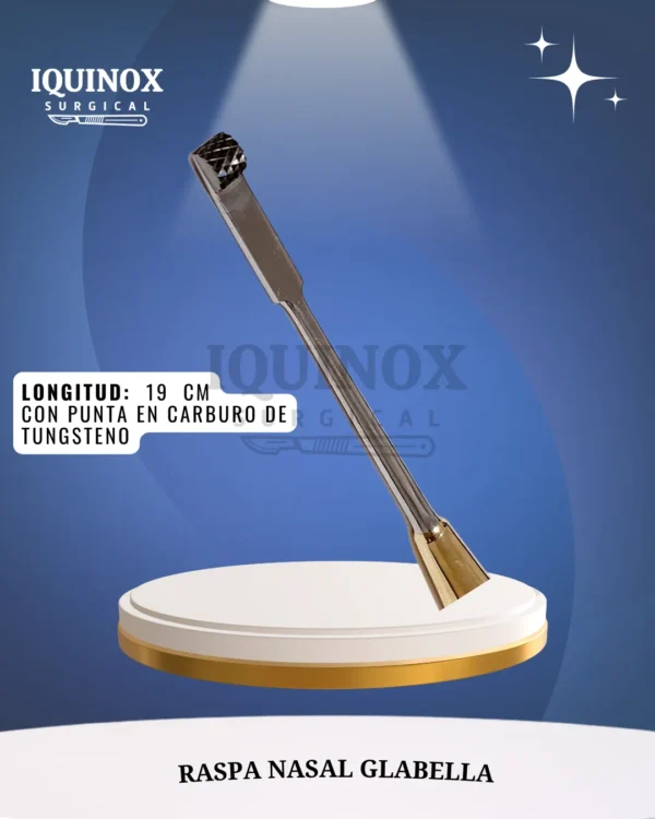 Raspa Nasal Glabella 19 cm / punta de carburo tungsteno